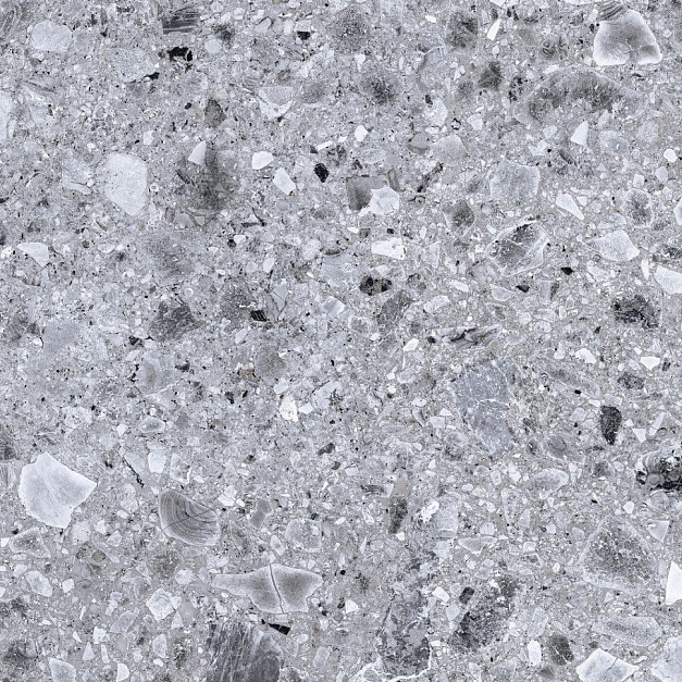 Плитка керамогранит Kerranova Terrazzo Light Grey K-331 LR 600x600x10 (1,44 кв.м.) под терраццо