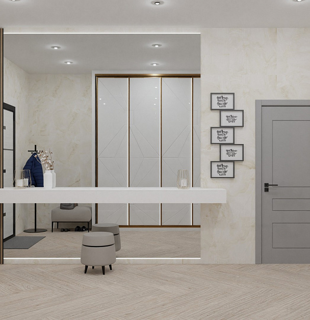 Плитка керамогранит БАЗЕЛЬ светло-бежевая 600x1200x9 (1,44 кв.м) под оникс