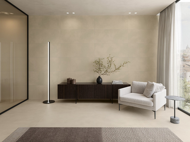 Плитка керамогранит Boost Color Cream 50x120 Matt (1,8 кв.м.) под бетон