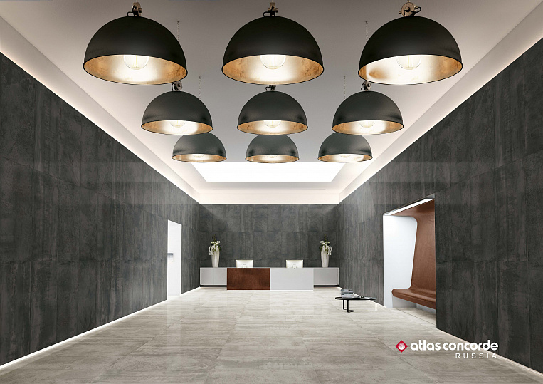 Плитка керамогранит Atlas Concorde Russia Heat Steel Matte 60x120 под бетон