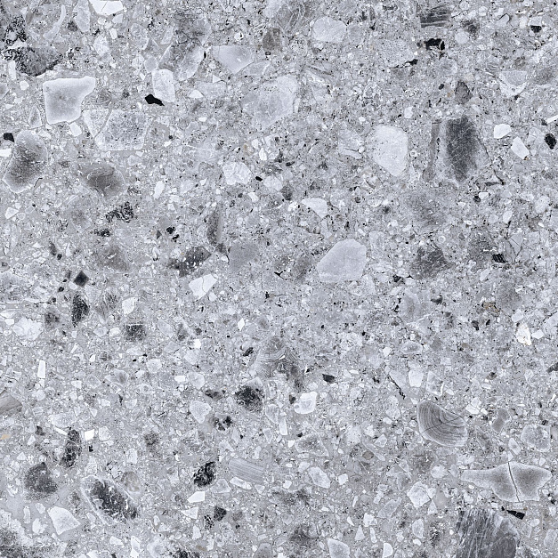 Плитка керамогранит Kerranova Terrazzo Light Grey K-331 LR 600x600x10 (1,44 кв.м.) под терраццо