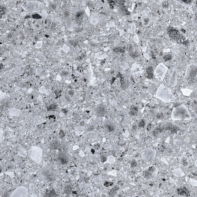Плитка керамогранит Kerranova Terrazzo Light Grey K-331 LR 600x600x10 (1,44 кв.м.) под терраццо