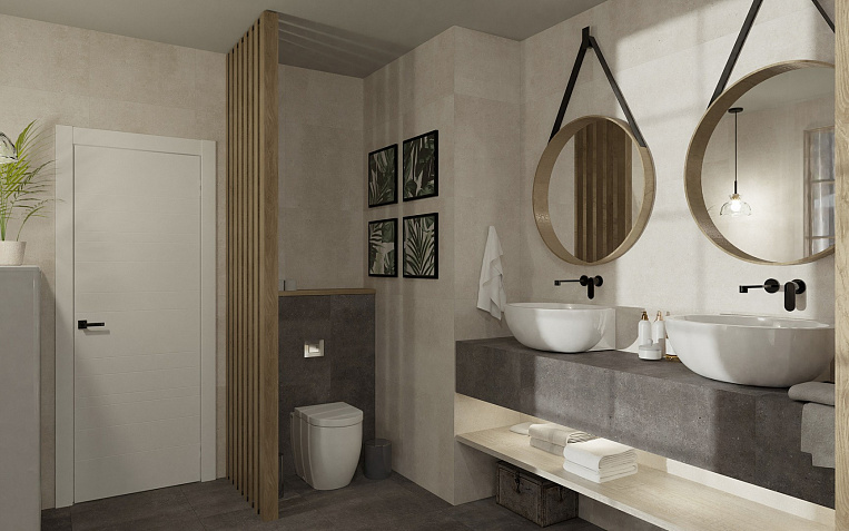 Плитка керамогранит РОНДА серая 600x1200x9 (1,44 кв.м) под бетон