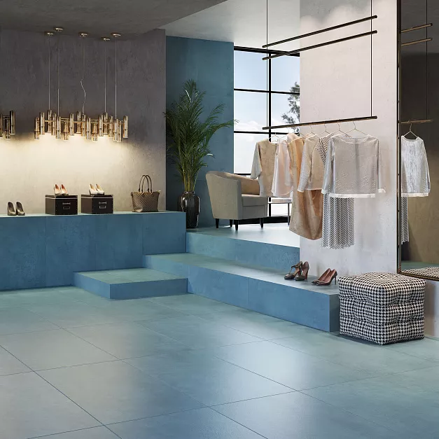 Плитка керамогранит Гранитея G012-ArtBeton Blue 600х1200 Relief (2,16 кв.м.) под бетон